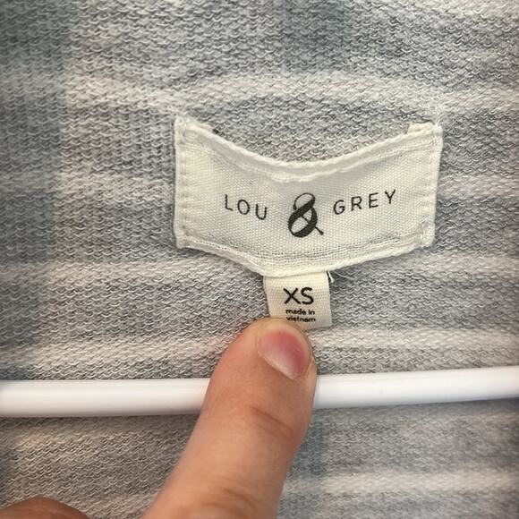 Lou & Grey Striped French Terry Cardigan | Size XS - Picture 4 of 5